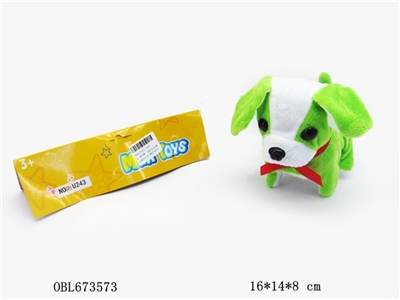 电动叫声前进后退摆尾圆耳朵拼接狗 - OBL673573