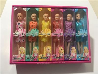 Hollow 11.5 -inch barbie 12 with only 6 color display box - OBL673670