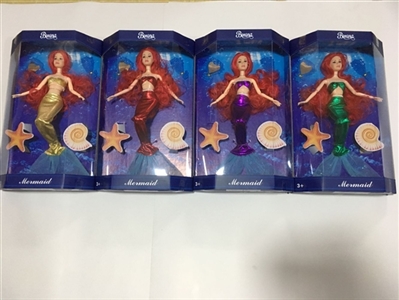 12 joint mermaid 4 color skirt conventional comb with mirror - OBL673674