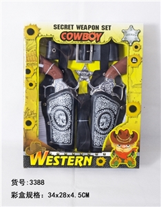 Electroplating double cowboy gun holster electric gun bag - OBL674882