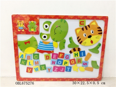 Magnetic animal alphabet wooden puzzles - OBL675276