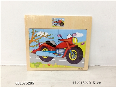 12 motorcycle wooden puzzles - OBL675285