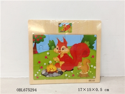 12 squirrels wooden puzzles - OBL675294