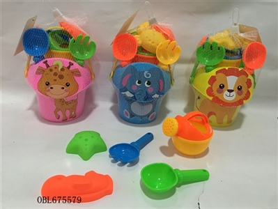 7PCS热印动物桶+盖套装 - OBL675579