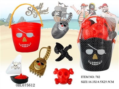 6 PCS small pirate barrel combination - OBL675612