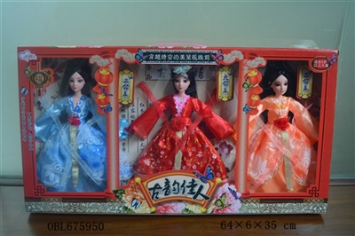 High quality 12 inch solid body joints costume three princess - OBL675950