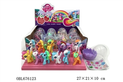 Mini pony Eva beads 12 PCS 12 assortments - OBL676123