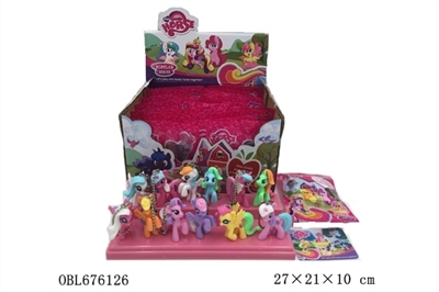 Mini pony Eva beads 24 PCS four assortments - OBL676126