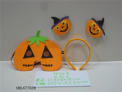Pumpkin head two-piece buckle with a mask - OBL677039
