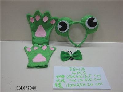 The frog headdress embroider gloves covered 4 times - OBL677040