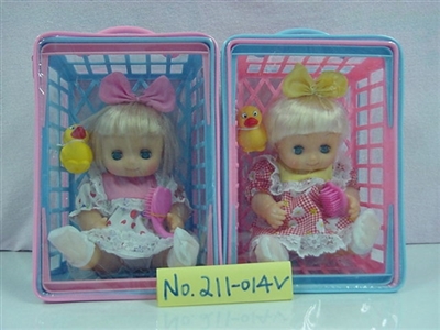 23 cm angel girl into the square basket - OBL677076