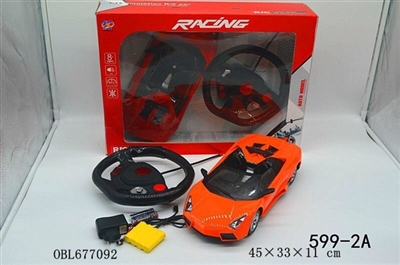 1:14 four-way remote control car, lamborghini, disc remote control with direction, gift pack, red or - OBL677092