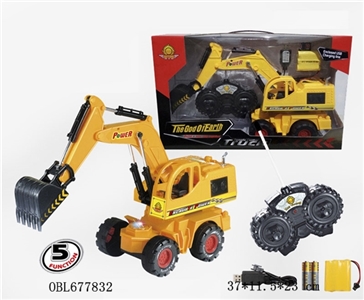 Number five lights in the engineering package electric USB charging remote control car - OBL677832