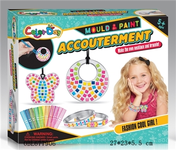 Creative DIY craft gypsum toys - coloured drawing or pattern Mosaic craft accessories - OBL677906