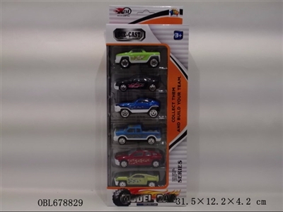 (New Area) 6 sliding alloy car - OBL678829