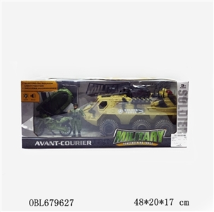 Desert camouflage color armored vehicles, the soldiers gun ship motor without strip light music - OBL679627