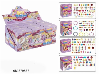 波普串珠（展示盒）4款混装，12PCS/盒 - OBL679857