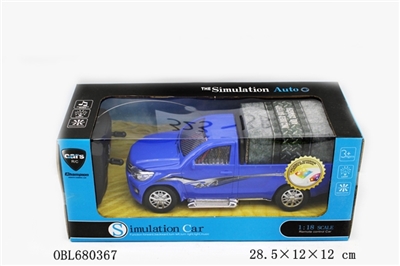 1:18 four-way remote control car (pickup single-door light music) - OBL680367