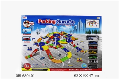 Educational track alloy car parking lot - OBL680401