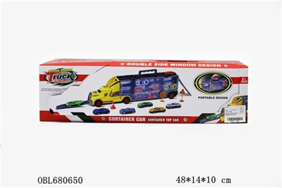 Map version of the portable alloy semi (12 cars 6 barricades 2 plane 1 container) - OBL680650