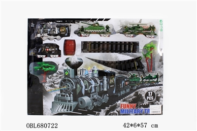 Smoking military electric rail train (large) - OBL680722