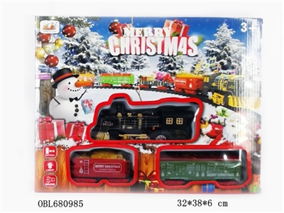 Christmas simulation electric rail cars light music - OBL680985