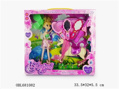 梳妆芭比马带灯光、音乐 - OBL681082