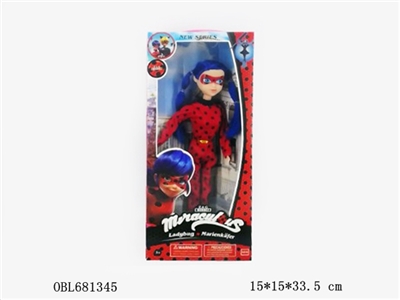 11.5 inch solid body ladybug girls all around box - OBL681345