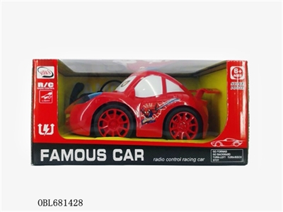 Four-way Q version of the remote control (spider-man) 3 d cartoon car lights with headlights (no pac - OBL681428