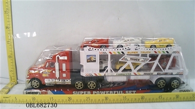 喷漆惯性拖头栏载6只滑行跑车 - OBL682730