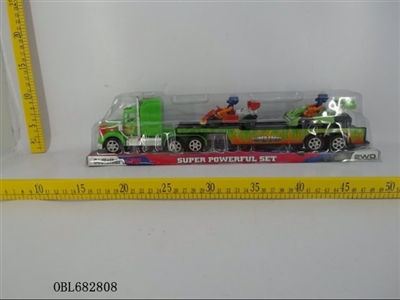 实色惯性拖头平板载2只滑卡丁车 - OBL682808