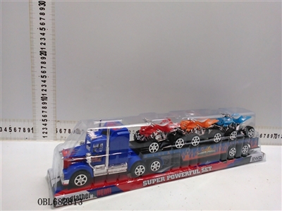 实色惯性拖头平板载2只滑行沙滩车 - OBL682813