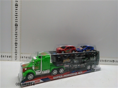 实色惯性拖头栏仔4只滑行跑车 - OBL682814