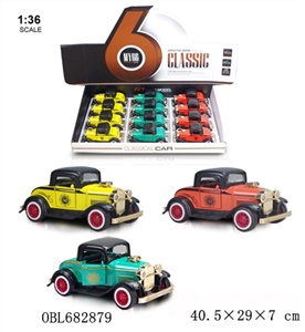 1:36 Q version of the ford cap 2 to open the door back in alloy car 1 3 color orange - OBL682879