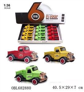 Q version of the ford pickup truck ran from 2 to open the door back in alloy car 1 3 color orange - OBL682880