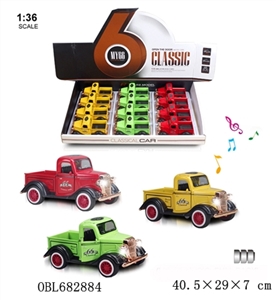 Q version of the ford pickup truck ran from 2 to open the door back strip light music alloy car 1 3  - OBL682884