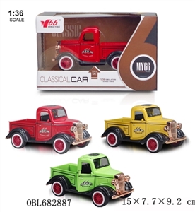 Q version of the ford pickup truck ran from 2 to open the door back in alloy car 1 3 color orange - OBL682887