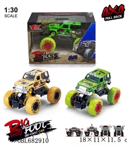 Back to take before and after 1:30 alloy spring suspension climb big wheel (Toyota jeep) 2 open car - OBL682910