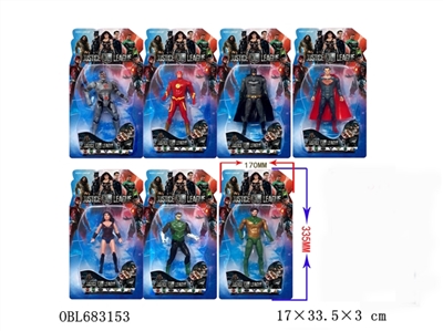 6.5 to 7 inches with seven lights justice league one outfit paragraph 7 - OBL683153