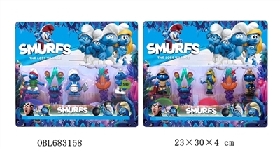 2-2.8 inch Smurfs 5 doll only 35 mm base (8) - OBL683158