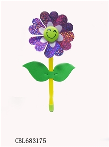 Single laser windmill plus small white flowers and whole leaf - OBL683175