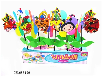 38 PCS animals and leaf color box windmills - OBL683199