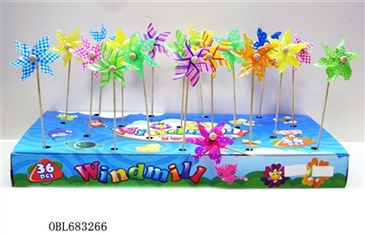 50 PCS 1 color box small wooden windmill - OBL683266