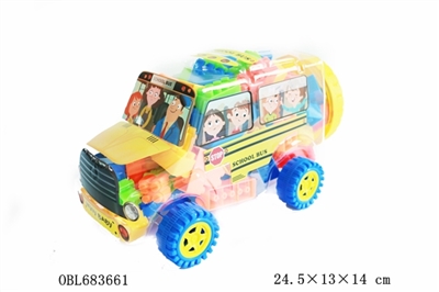 校巴益智类1#积木多色混装称重280克（90PCS+） - OBL683661