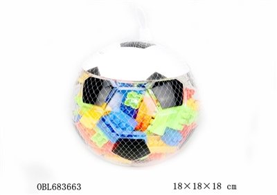 足球益智类积木多色混装称重300克（95PCS+） - OBL683663