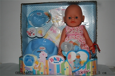 Blink of an eye, tears, screaming, drink water, drink milk, urine, bedpan, music, light doll - OBL684631