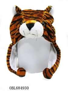 老虎毛绒帽子 - OBL684930