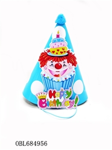 10 PCS 1 bag of small birthday hat and three-dimensional design - OBL684956