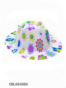 Printed flower hat - OBL684986
