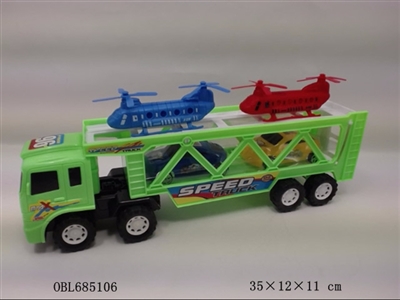 实色惯性双层平板挂车拖运输机跑车 - OBL685106